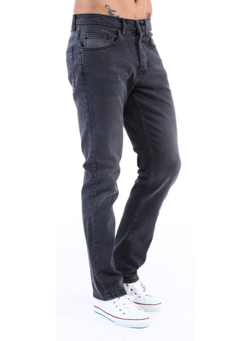 Cedy Denim بنطلون جينز رجالي بقصة واسعة وساق خنزير بخصر مرتفع مقاس C336 - Image 1